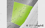 Physical Map of Xarardheere (Harardere), desaturated