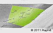 Physical Panoramic Map of Xarardheere (Harardere), desaturated