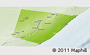 Physical Panoramic Map of Xarardheere (Harardere), lighten