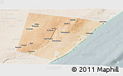 Satellite Panoramic Map of Xarardheere (Harardere), lighten