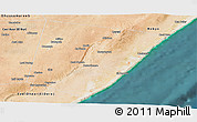 Satellite Panoramic Map of Xarardheere (Harardere)