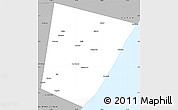 Gray Simple Map of Xarardheere (Harardere)