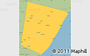 Savanna Style Simple Map of Xarardheere (Harardere)