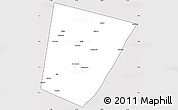 Silver Style Simple Map of Xarardheere (Harardere), cropped outside