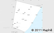 Silver Style Simple Map of Xarardheere (Harardere)