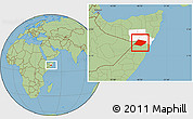 Savanna Style Location Map of Burtinle, highlighted parent region