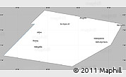 Gray Simple Map of Burtinle, single color outside