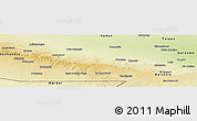 Physical Panoramic Map of Lascaanod (Lasanod)