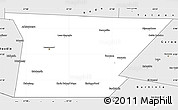 Silver Style Simple Map of Lascaanod (Lasanod)