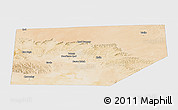 Satellite Panoramic Map of Taleex, single color outside