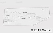 Silver Style Panoramic Map of Taleex, single color outside