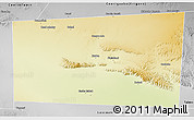 Physical 3D Map of Xudun, desaturated