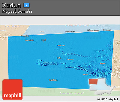 Political 3D Map of Xudun, lighten