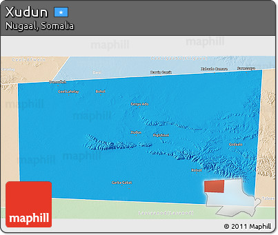 Political 3D Map of Xudun, lighten