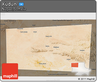 Satellite 3D Map of Xudun, darken