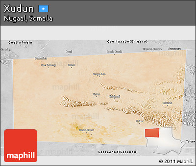 Satellite 3D Map of Xudun, desaturated