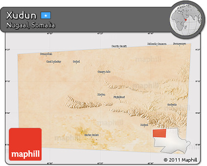 Satellite Map of Xudun, cropped outside