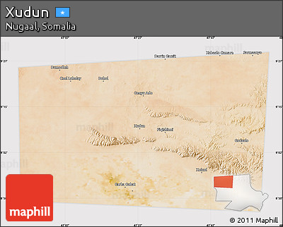 Satellite Map of Xudun, cropped outside