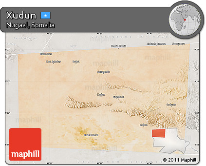 Satellite Map of Xudun, lighten, semi-desaturated