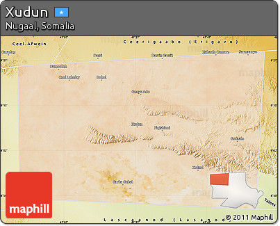 Satellite Map of Xudun, physical outside