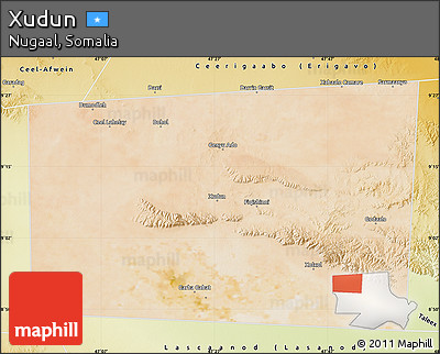 Satellite Map of Xudun, physical outside