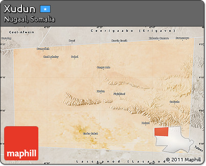 Satellite Map of Xudun, semi-desaturated