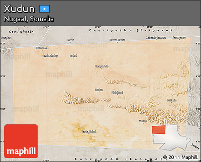 Satellite Map of Xudun, semi-desaturated