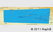 Political Panoramic Map of Xudun, physical outside