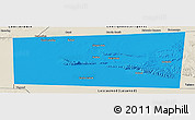 Political Panoramic Map of Xudun, shaded relief outside