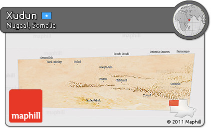 Satellite Panoramic Map of Xudun, cropped outside