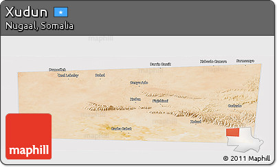 Satellite Panoramic Map of Xudun, cropped outside