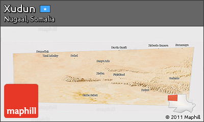 Satellite Panoramic Map of Xudun, cropped outside