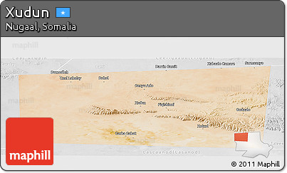 Satellite Panoramic Map of Xudun, lighten, desaturated