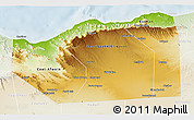 Physical 3D Map of Sanaag, lighten