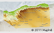 Physical 3D Map of Sanaag, lighten, semi-desaturated