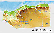Physical 3D Map of Sanaag, single color outside