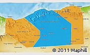 Political 3D Map of Sanaag, physical outside