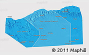 Political Shades 3D Map of Sanaag, cropped outside