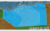 Political Shades 3D Map of Sanaag, darken