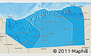 Political Shades 3D Map of Sanaag, shaded relief outside