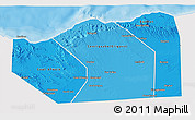 Political Shades 3D Map of Sanaag, single color outside