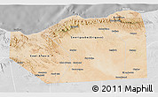 Satellite 3D Map of Sanaag, lighten, desaturated