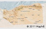 Satellite 3D Map of Sanaag, lighten