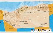 Satellite 3D Map of Sanaag, political outside