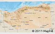 Satellite 3D Map of Sanaag, shaded relief outside