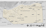 Shaded Relief 3D Map of Sanaag, desaturated