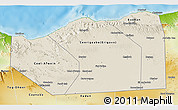 Shaded Relief 3D Map of Sanaag, physical outside