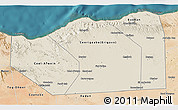 Shaded Relief 3D Map of Sanaag, satellite outside