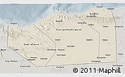 Shaded Relief 3D Map of Sanaag, semi-desaturated