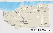 Shaded Relief 3D Map of Sanaag, single color outside